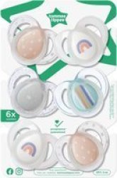 Tommee Tippee Ecomm Night Girls Soother 6-18M 6 Pack