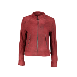 Women's Elba Leather Jacket Snuff Red - - 4XL