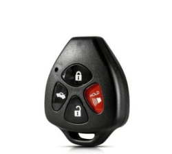 Toyota 3+1 Button Remote Key Without Blade For Camry Avalon Corolla RAV4