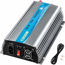 KRXNY 1000W Grid Tie Inverter Pure Sine Wave Stackable MPPT Solar Power 10.8-30V DC Input 110V AC Output for 18V Solar Panel 