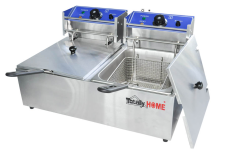6L+6L Double Pan Electric Deep Fryer With Dry Boil & Overheat Protect
