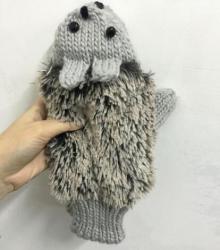 Ideabee Girls Novelty Cartoon Winter Gloves - Dark Grey