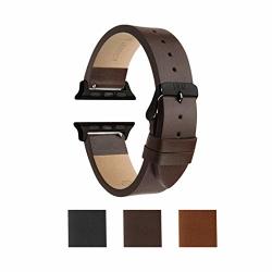 Black Compatible Apple Watch Band - Apple Watch Band 42MM Brown Leather - Apple Watch Band 38MM Tan - Leather Wrap Apple Watch Band