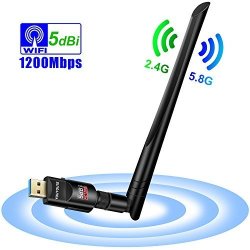 Wifi Adapter Youyoute 1200MBPS Dual Band 2.4G 150MBPS+5G 433MBPS Wireless USB 802.11N G B Antenna Network Dongle Adapter For Windows XP VISTA 7 8 8.1 10 32 64BITS Mac Os