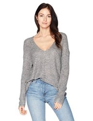 Vero Moda Women's Escalon Long Sleeve V-neck Sweater Light Grey Melange Medium