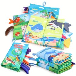 Diikamiiok Cloth Book Visual And Auditory Training Early Education Toys Cartoon Animals Suitable For Toddlers 12-72 Months Halloween Christmas Gift