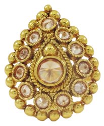 Gold Tone Ethnic Bollywood Designer Women Finger Adjustable Ring Wedding Jewelry IMOJ-KR9A