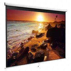 Henf 84 Inch Manual Projector Screen 16:9 HD Matte White Home Theater Foldable Anti-crease Portable Projection Screen Pull Down For Movie Or Office Presentation