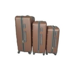 3 Piece Travel Suitcase Bag Set A03 Rose Gold