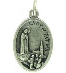 Sterling Silver - Our Lady Of Fatima Pendant Medal