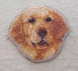 Embroidered Magnet Dog Golden Retriever Pup