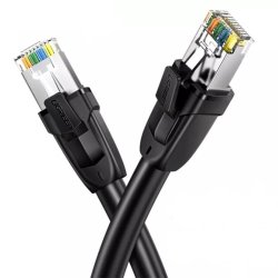 UGreen CAT8 S ftp Ethernet 1M Round Lan Cable - Black