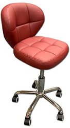 High Nail Stool Bar Tattoo Facial Spa Salon Manicure Pedicure Chair Adjustable 18.5" To 23.5" Black cappuccino creme red Red