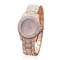 Female Luxury Watches Sinma Fashion Full Diamond Sand Drill Surface Wristwatch Analog Quartz Wrist Watch Rose Gold