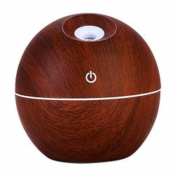 MINI Humidifier Techcode 130ML Wood Grain Aromatherapy Diffuser USB Cool Mist Humidifier With 7 Color LED Lights Changing Aroma Essential Oil Diffuser For Office