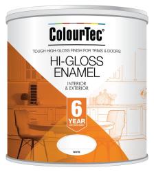 Colourtec Universal Gloss Enamel Paint Black 1LTR
