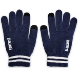 Fortnite - Logo - Gloves - Navy One Size Fits Most