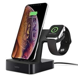 Belkin Powerhouse Charge Dock For Apple Watch + Iphone Charging Dock For Iphone XS XS Max Xr X 8 8 Plus And More Apple Watch Series 4 3 2 1 B