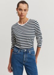 Australian Cotton Slub Stripe Long Sleeve T-Shirt