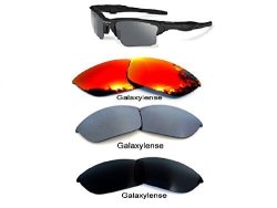Galaxy Replacement Lenses For Oakley Half Jacket 2.0 Sunglasses Black grey red