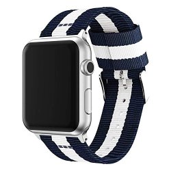 For Apple Watch Band 38MM Woven Nylon Fabric Band Sports Replacement Strap With Stainless Steel Clasp Fits For I Watch Series 3 2 1