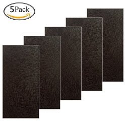 5 Pieces Leather Repair Patch Leather Adhesive Patch For Sofas Drivers Seat Couch Jackets Handbags Dark Brown