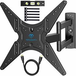 Perlesmith Tv Wall Mount For Most 26-55 Inch Tvs With Swivel And Extend 18.5 Inch Wall Mount Tv Bracket Vesa 400X400 Fits LED Lcd