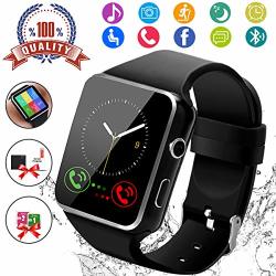 SMART WATCH Android Smartwatch Touch Screen Bluetooth For Android Phones Wrist Phone Watch With Sim Card Slot & Camera Waterproof Sports Fitness