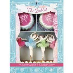 Ballerina Caketoppers And Cupcake Holder Set