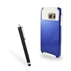 Galaxy S6 Edge 2H Case Ultra Hybrid Cover With Stylus Pen Shockproof With Protective For Cell Phone Samsung Galaxy S6 Edge 2015 Edition - Blue-white