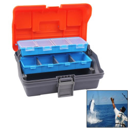 Multifunction Fishing Tackle Box With Lighted Lid Orange