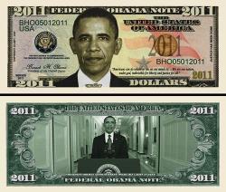 Barack Obama 2011 Presidential Dollar Bill