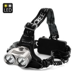 Cree T6 Led Headlamp - 1800 Lumens 4 Modes Weatherproof 2x 18650 Batteries - Lt257
