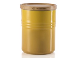 Le Creuset Medium Stoneware Storage Jar With Wooden Lid Nectar