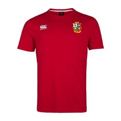 Canterbury Of New Zealand British And Irish Lions Rugby Men's Cotton Jersey Tee Tango Red M