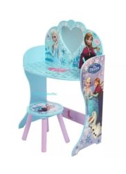 Disney Frozen Princess Mirror Dresser With Stool Vanity Set Elsa Anna Girl Room