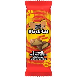 Black Cat Chocolate Slab Peanut Butter Centre 80G