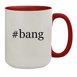Bang - 15OZ Hashtag Colored Inner & Handle Ceramic Coffee Mug Red
