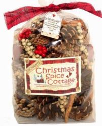 Christmas Spice Cottage Cones And Pods Scented Bag 500g