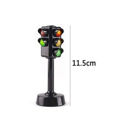Lljekieee Simulated Four-sided Traffic Lights Traffic Light Lamp With Base Early Education Public 4-WAY Traffic And Crosswalk Signals With Light And Sound