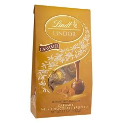 LINEG Lindt Lindor Caramel Milk Chocolate Truffles 5.1 Ounce