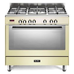 ELBA 01 9FX827C 90CM Cream Fusion 5 Gas Burners With Electric Oven