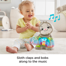 Fisher-price Linkimals Smooth Moves Sloth Interactive Toy With Lights Music Learning Content And Motion