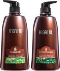 Argan Oil From Morroco Shampoo & Conditioner Twin Pack 750ML + Posa Leave-in Conditioner