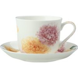 Maxwell & Williams Maxwell And Williams Floriade Breakfast Cup And Saucer 480ML Carnation