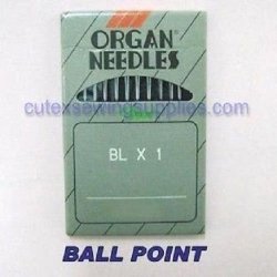 Ball Point Sewing Machine Needles Home-use By Organ Needles (10  Needles/pack), Select Size (Size 75 / 11 Ball Point)