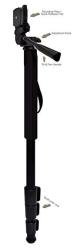 Professional Black 72" Monopod unipod Quick Release For Tokina 150-500MM F 5.6 At-x