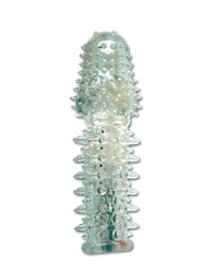 Clear Noduled Silicone Penis Extension