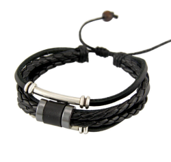 Pu Leather Bracelet - Black