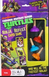 Nickelodeon Teenage Mutant Ninja Turtle Reflex Card Game Plunger Pick Up Cards